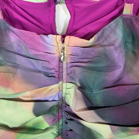 Athleta x Alicia Keys Enlighten Up Jumpsuit Watercolor Print Size 4 - Picture 8 of 14